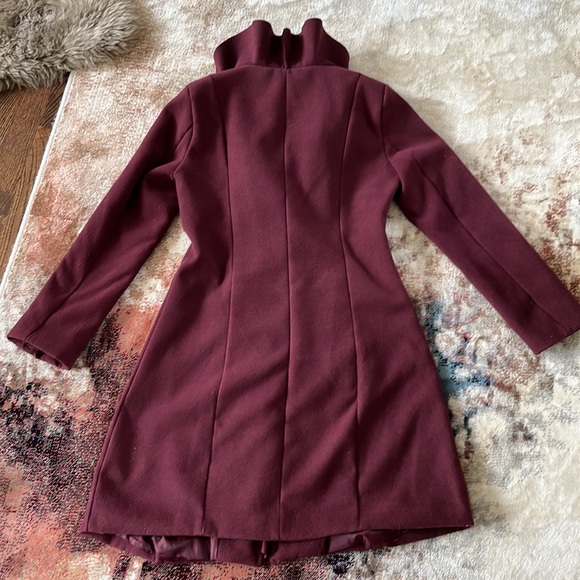 M for Bolide Burgundy Pea Coat. Size small. - Picture 4 of 4